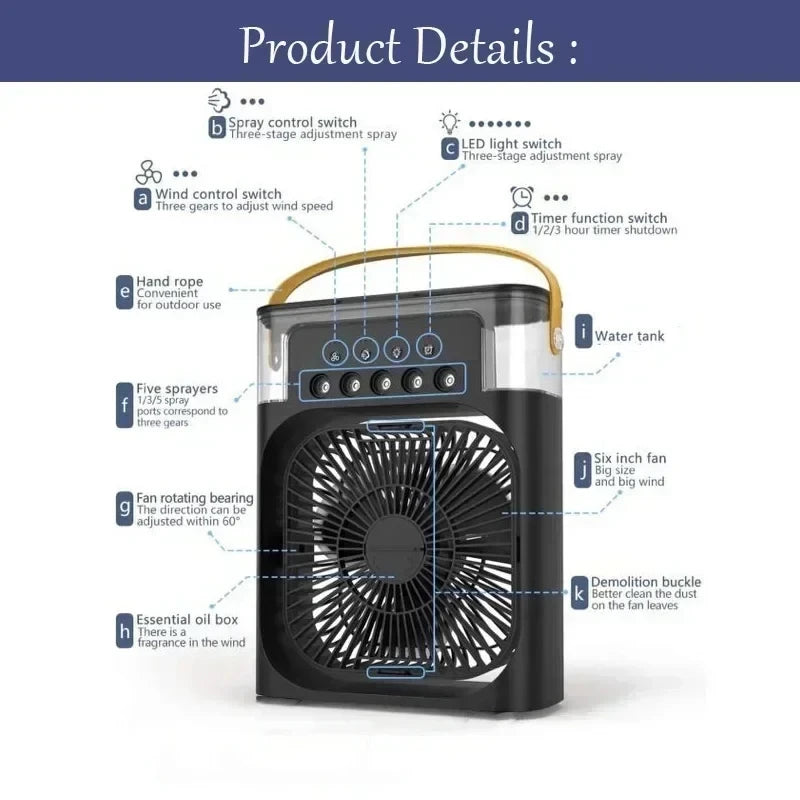 Portable Mini Air Cooler Humidifier